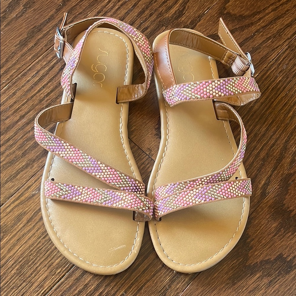 Sugar | Multicolor Strappy Sandals, Girls 4